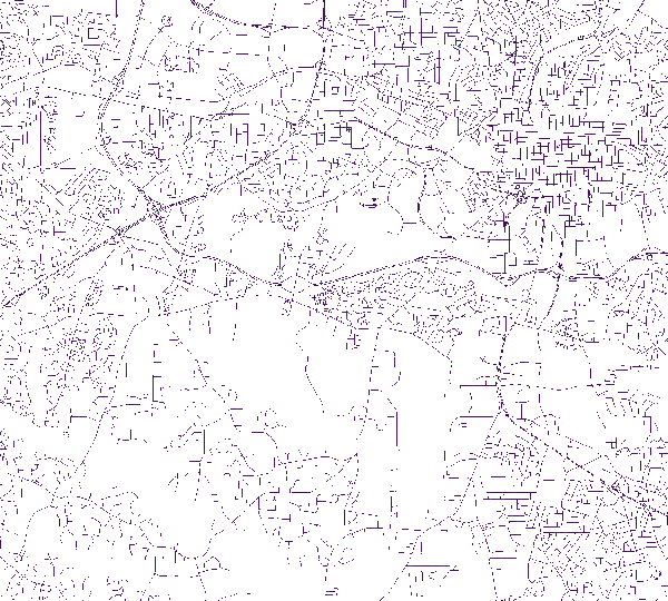 Slope following street direction for 1 pixel