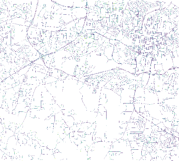Slope following street direction for 13 pixels